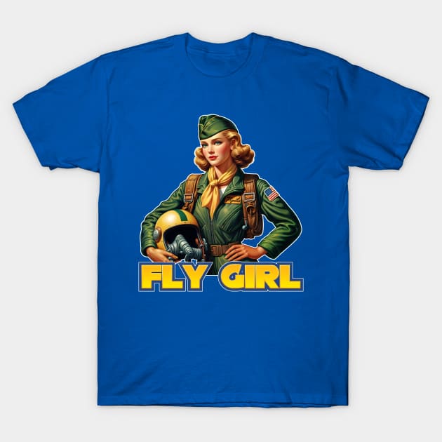 Fly Girl T-Shirt by Rawlifegraphic